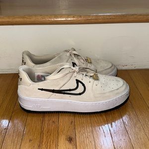 Nike suade tan sneakers